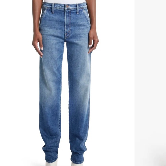 MOTHER Ultra High-Rise Straight Utility Jeans - Picture 2 of 11